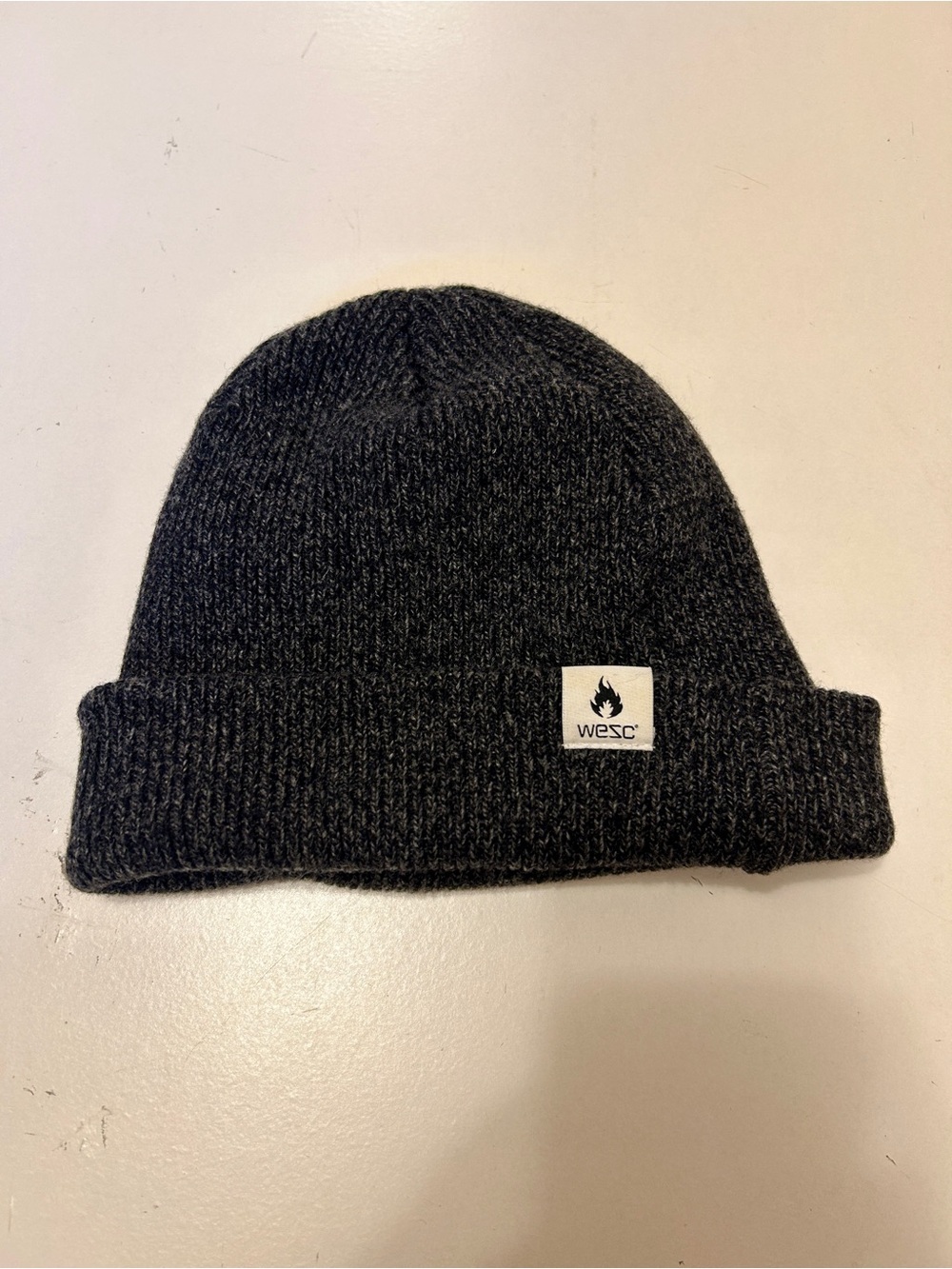 WESC Dark Heather Grey Knit Beanie
